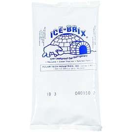 Partners Brand PIB3BPD Ice-Brix Cold Packs, 5" x 2 3/4" x 3/4", 3 oz, White (Pack of 96)