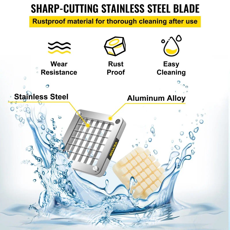 Replacement 1/2 Inch Stainless Steel Dicer Parts 3 PCS French