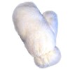 MinkgLove White Rex Rabbit Massage Glove Mitten - Right Hand
