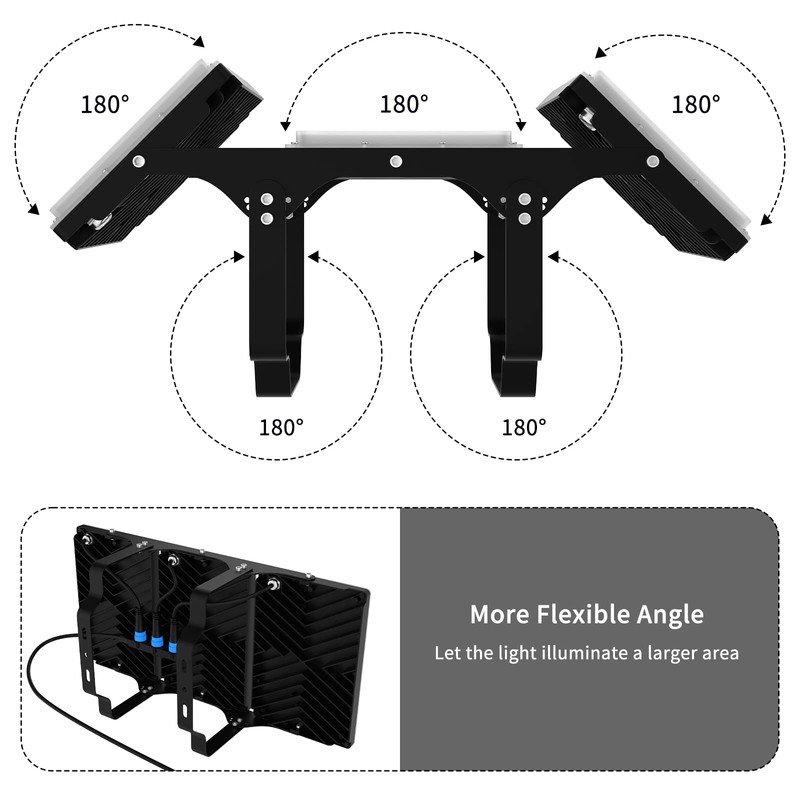 600W LED Flood Light 6000K Daylight White 60000LM, Wider Lighting
