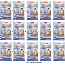 Schaebens Eyes & Lips Mask - With jojoba, Q10, panthenol - for 60 Applications (Pack of 15 x 4 units. 1.5 ml per unit) - for all skin types