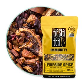 Tiesta Tea - Fireside Spice, Loose Leaf Mulled Wine Herbal tea, Non-Caffeinated, Hot & Ice Tea, 1 lb Bulk Bag - 200 Cups, Natural, Flavored, Immune System Support, Herbal Tea Loose Leaf