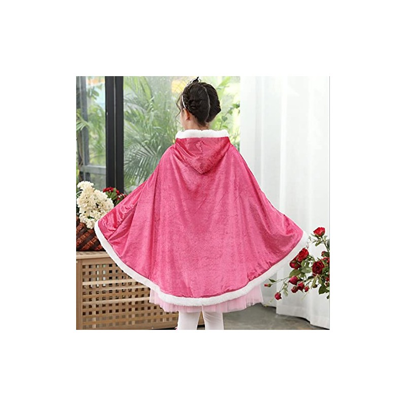 jbluelover Cape, Princess, Plain, Ribbon Decoration, Hooded, Fluffy, 3 Sizes,