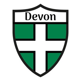 Devon County Badge Vinyl Decal Bumper Sticker for Cars and Vans, Waterproof, Pack of 2
