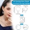 Beebeecraft 20Pcs 925 Sterling Silver Plated Brass Round Earring Hooks