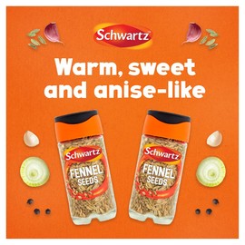 Schwartz Fennel Seeds 28 G | Jar | Pack of 6 | Warm, Sweet & Anise-Like Spice | Essential for Unlocking Rich Flavours of European, Middle Eastern, Indian and Chinese Dishes
