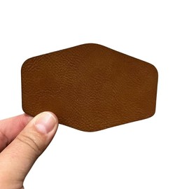 Rawhide Lonestar Adhesive Blank Leatherette Hat Patches with Adhesive, Durra-Bull on Premium Leatherette™, Rawhide Faux Leather Patches for Hats (3.75" x 2.5") (10)