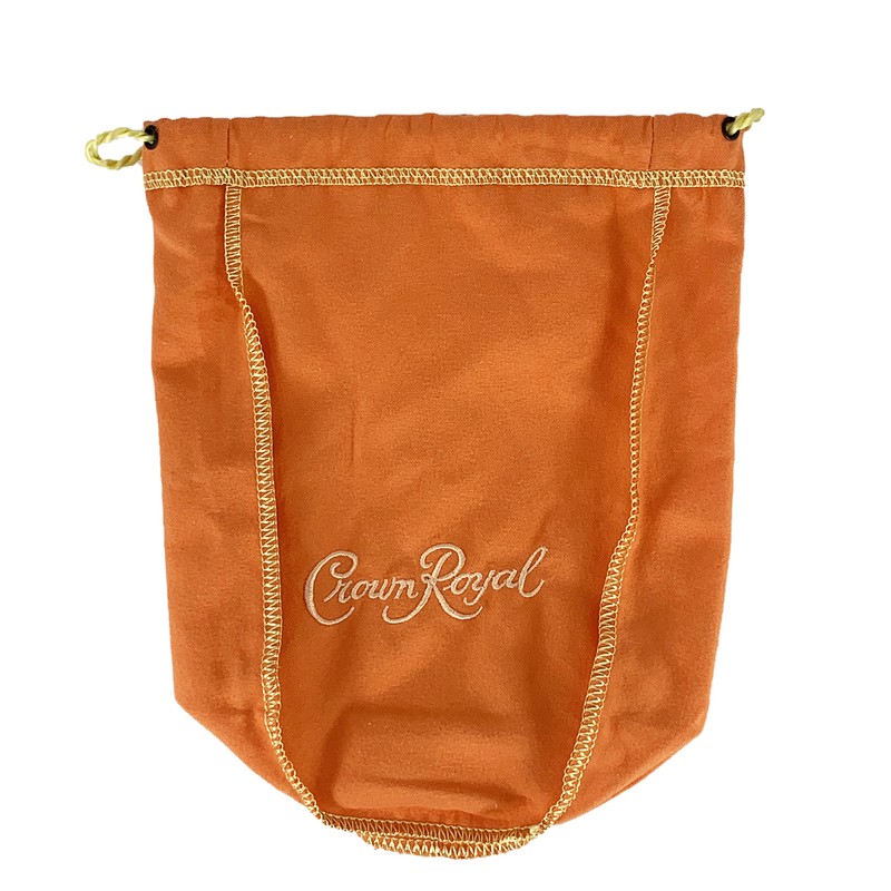 Orange Crown Royal Bag w/Drawstring - Perfect for Storage Gift
