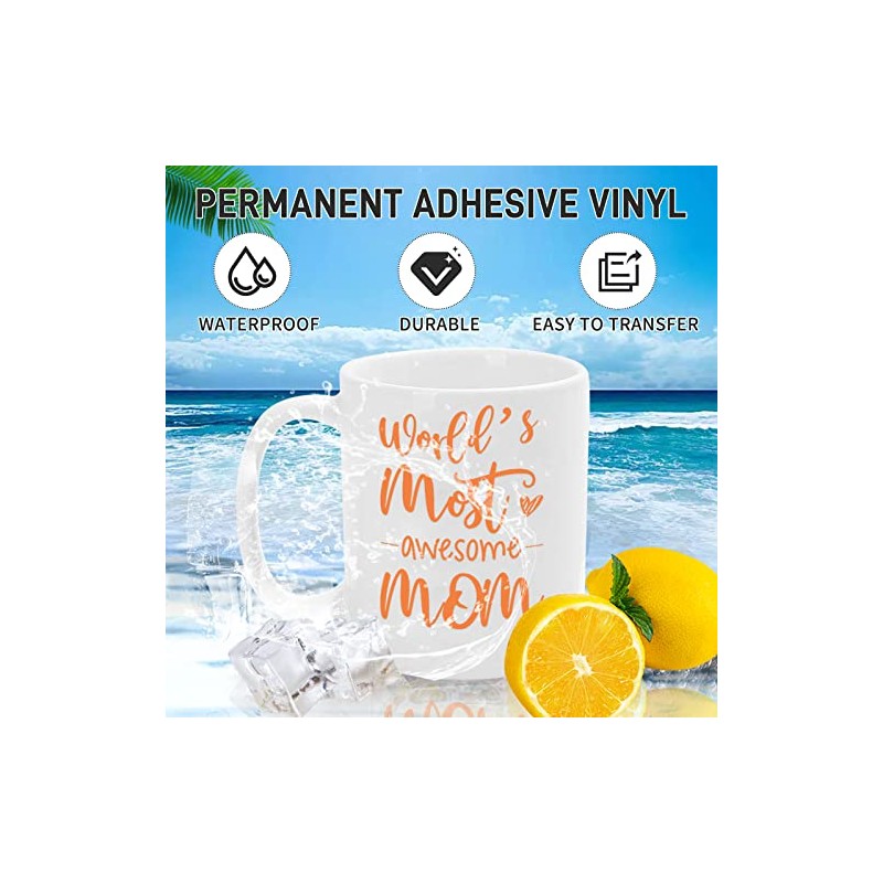 iImagine Vinyl 12'' x 42Ft Glossy Orange Permanent Vinyl Roll
