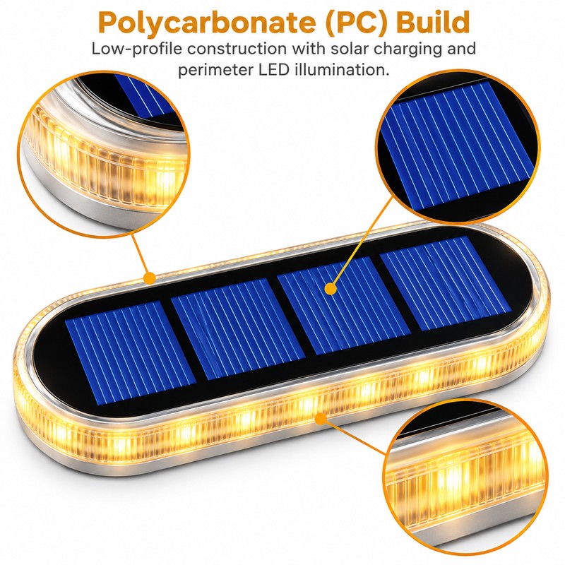Solar LED Step Lights for Outdoor Stairs – IP68 Waterproof