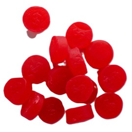 Cherry Red Gummy Juju Coins - 2 lbs of Cherry Dollar Stamped Chewy Candy