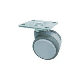 Tokai F060F Plate Dual Wheel Caster, 2.4 inches (60 mm), Freely, Angle Seat