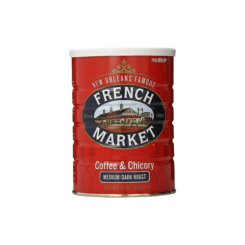French Market Coffee & Chicory Medium-Dark Roast Ground Coffee, 12oz