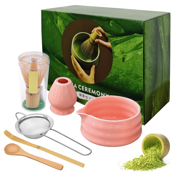 Matcha Whisk Set, 6PCS Pink Matcha Set, Matcha Kit, with