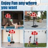 Portable Basketball Hoop 5.5-6.1Ft Height Adjustable LED Poolside Gift for