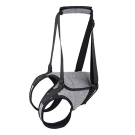 Dog Back Leg Lift Harness Powerful Support Reduces Pressure Adjustable Dog Hind Leg Sling for Injured Elderly Dogs Heather Grey M