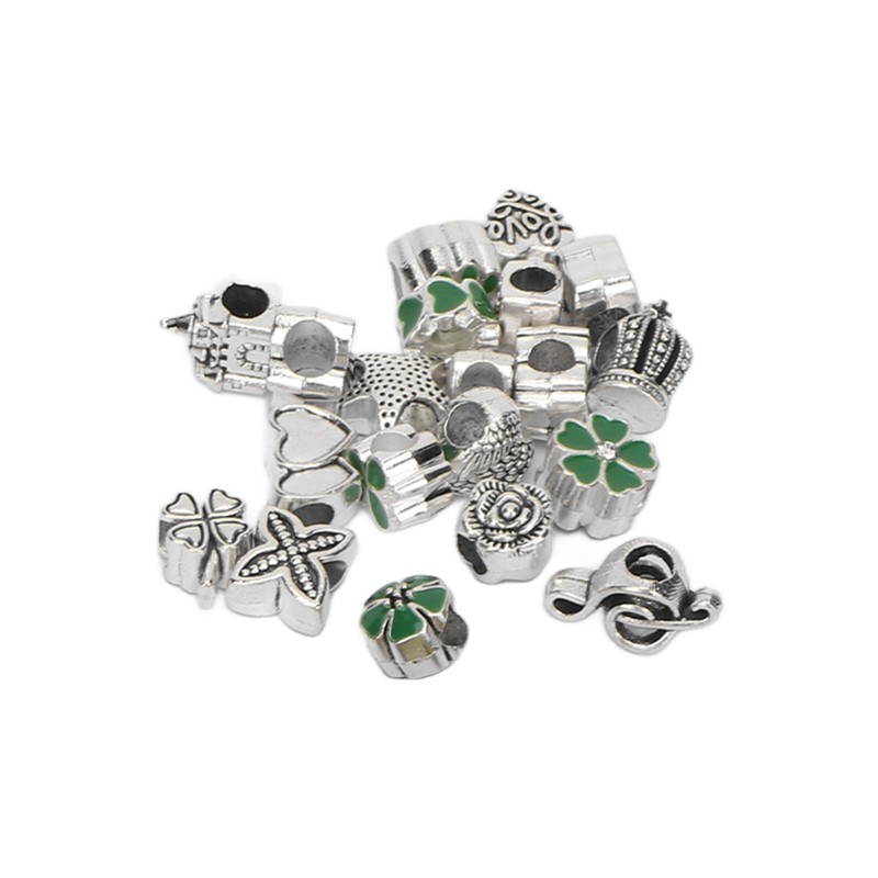 Charm Bracelet Making Kit Basic Bracelets Colored Beads Pendants Jewelry