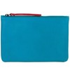 Prime Hide Ladies Leather Zipped Pouch - Sky Blue