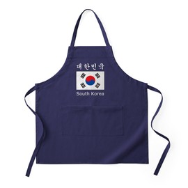 CafePress South Korea Flag Apron (Dark) Kitchen Apron with Pockets, Grilling Apron, Baking Apron