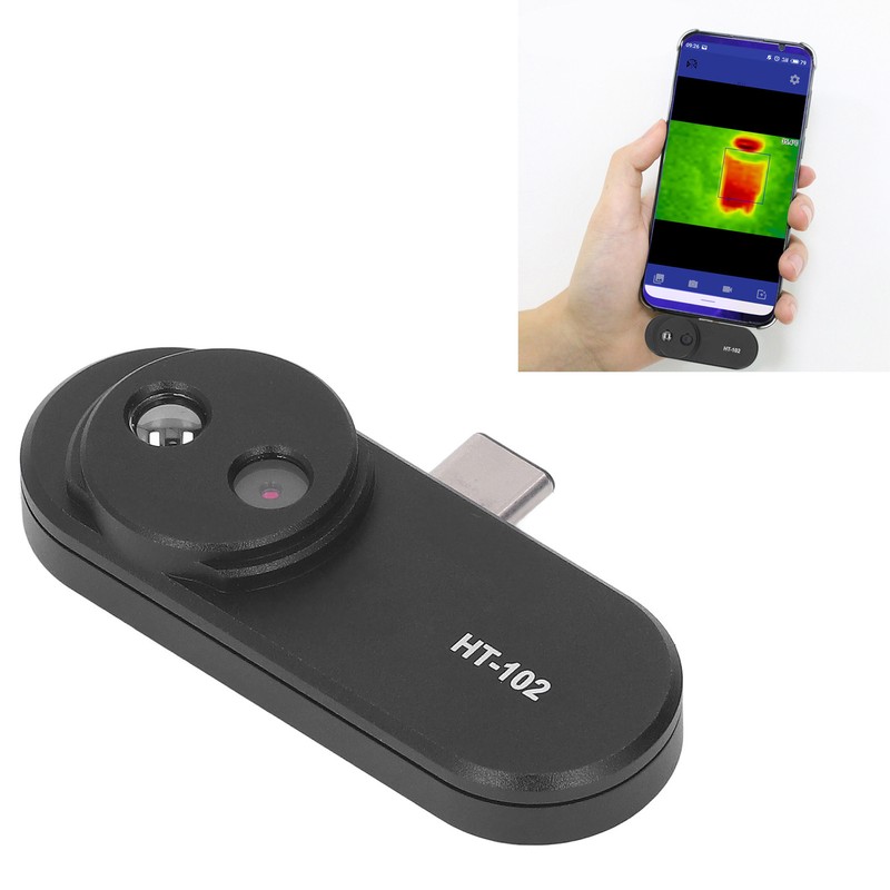 Thermal Imaging Camera Black ABS Mobile Phone Thermal Imager with