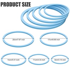 PEUTIER 5pcs Aquarium Floating Plant Rings, Foam Round Fish Feeding Rings 5 Size Floating Plant Corral Fish Tank Food Ring Keep Floating Plants in Place (Blue)