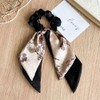 3 Pcs Spring Women's Silk Satin Hair Scarf with Ribbon,