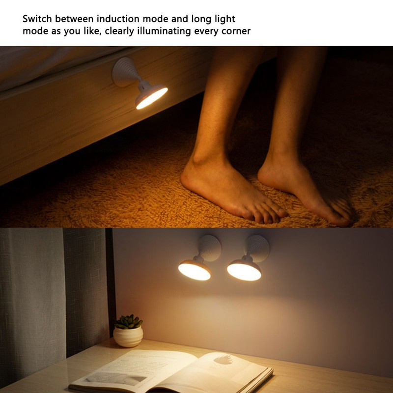 Touch Night Light 360° Rotation Adjustable 2 Modes Sensing Rechargeable
