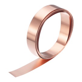 uxcell Copper Sheet Roll 2000mm x 10mm x 0.06mm, 99.9% Pure Copper Strip Copper Flashing Metal Foil Plate for Electricity DIY Projects (Multiple Sizes)