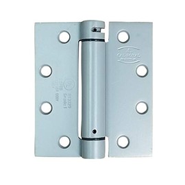 Hinge Outlet Self Closing Spring Hinge - 4.5 Inches x 4 Inches Square - Satin Chrome - Spring Loaded for Doors - 2 Pack