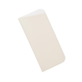 FEISEDY B1194 Eyeglass Case, Leather, Sunglasses Case, Slim, Thin, Soft, Carrying, 0.5 oz (15 g), Ultra Lightweight, Easy to Use, Stylish, Men's, Women's,, beige