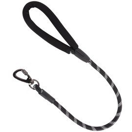 Niuoppy Short Dog Lead Padded Handle 61cm, Short Leash for Dog Strong, Short Reflective Training Leads For Medium Large Dogs(Black)