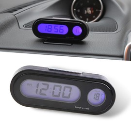 Sinytuto Pack of 1 Car Clock, LED Digital Clock, Exquisite Car Interior Replacement Accessories, Universal for Most Cars, Trucks and Vans (Black #2)