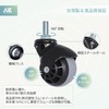 AXL 3/8 Thread Stem Casters, 50mm Ball Wheel Heavy Duty