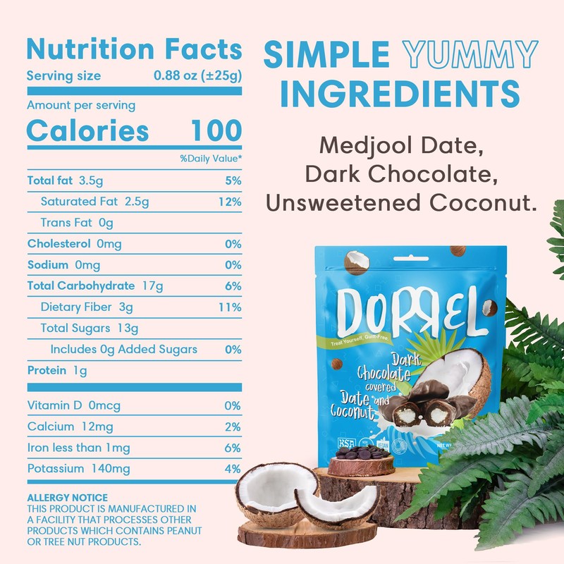 DORREL - Trio Bundle Pack: Belgian Dark Chocolate Covered Dates