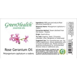 Rose Geranium – 1/2 fl oz (15 ml) Glass Bottle – 100% Pure Essential Oil - GreenHealth