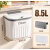 Hanging Trash Can for Kitchen Waste – Dual-Open Lid with