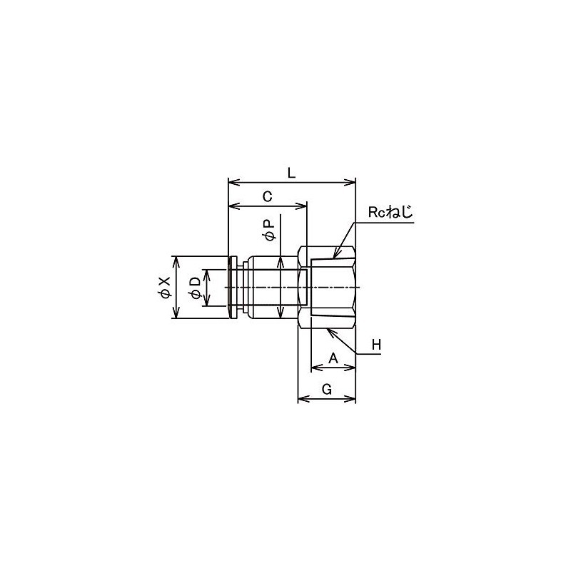 Flowbal Air Push W Female Connector Applicable Tube Outer Diameter