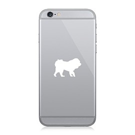 RDW Pair of Tibetan Mastiff Cell Phone Stickers Mobile Dog Canine pet - White