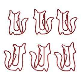 Butler in the Home 100 Count Fox Shaped Paper Clips Great for Paper Clip Collectors or Office Gift - Comes in Round Tin with Lid and Gift Box - Red