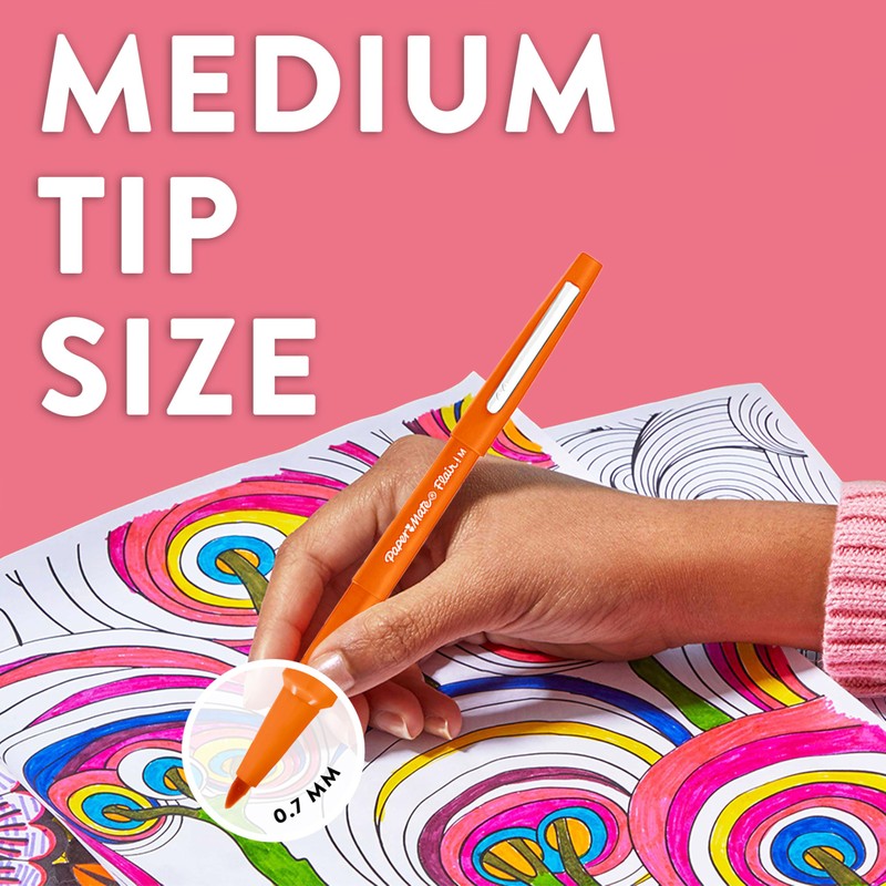 Paper Mate Flair Pen, 0.7 mm Medium Tip, Black, Box