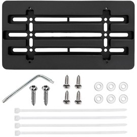 Universal License Plate Frame Bracket Holder with Screws and Wrench, Front Mount, for Car, Truck, Van, SUV
