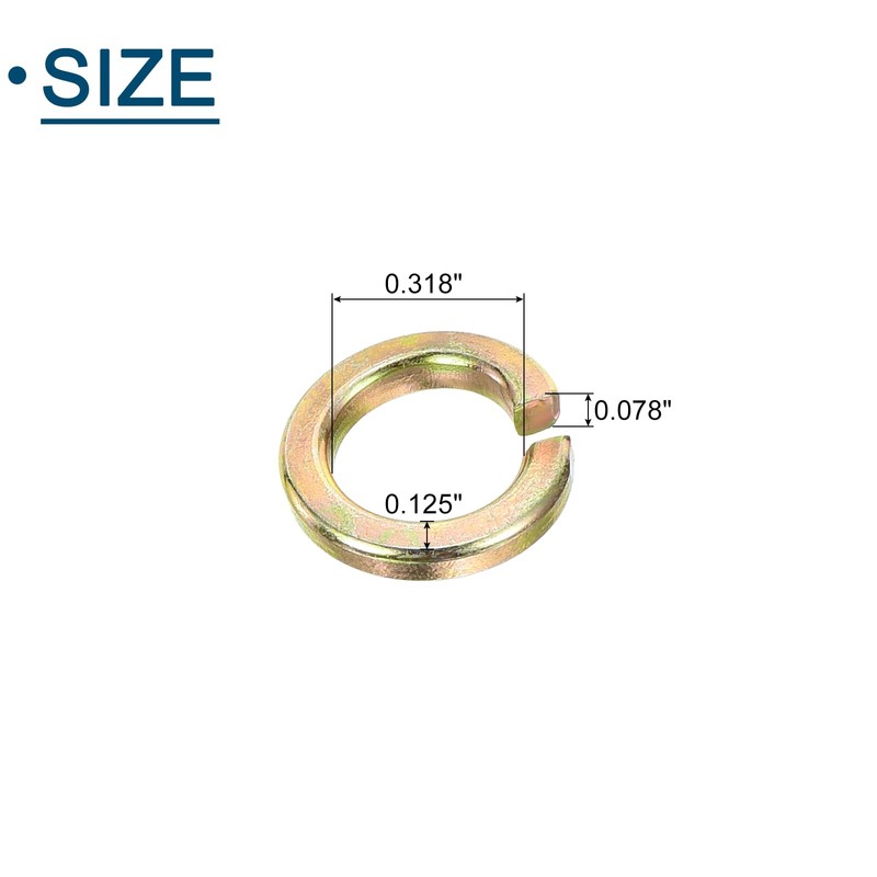 sourcing map 5/16" Split Lock Washer, 50Pcs Carbon Steel Spring