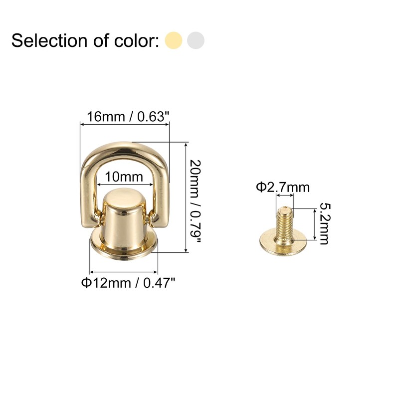 uxcell 8 Pieces Ball Post Head Button Studs with D