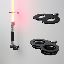 HHUXIUE Lightsaber Wall Mount Lightsaber Stand Sword Shelf Suitable for Lightsaber Stand Lightsaber Display Swords Lightsaber Sword Wall Mount (Black 2 Holes)