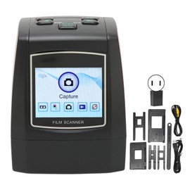Film Scanner Digital 2.4inches Color LCD Screen Portable Picture Scanner for Black White Color Negatives Slides 100‑240VUS Plug