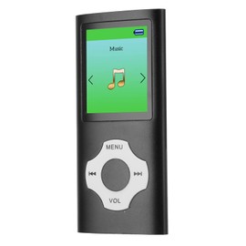 64G MP3 Player, 1.8 Inch Music Player, LCD Screen, Recording FM Radio, Portable MP3 Player for Kids Students (Black)