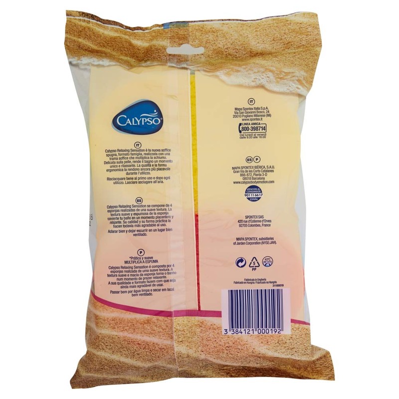 Calypso Relaxing Sensation Sponge Soft Multiples Foam - 4 Sponges