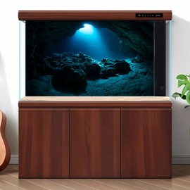 Cave Reptile Habitat Background Rock Cave with Sunbeams Terrarium Backdrop Abstract Cave Style Theme Aquarium Background Wallpaper Cave Fish Tank Background Poster Decorations Vinyl 36x18in