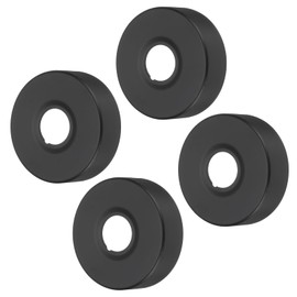 sourcing map 4pcs Shower Arm Flange 80mm/3.1" OD Escutcheon Plate Stainless Steel Round Plumbing Cover Plates for 25mm/1" Dia Water Pipe Faucet Decoration Kitchen Accessories, Black
