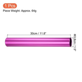 PATIKIL Relay Track Baton, Aluminum Alloy Tube Field Running Race Stick for Outdoor Athletics Sport Game Tool, Pink